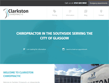 Tablet Screenshot of clarkstonchiropractic.co.uk